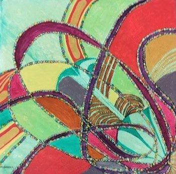 Marian, abstract, acrylic.